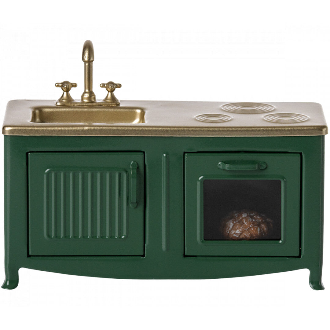 maileg poppenhuis keukenblokje donkergroen - 14x7,5 cm | 11-3114-01 | 3