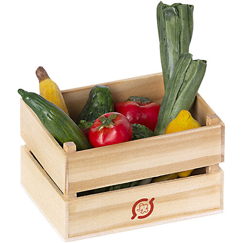 maileg poppenhuis kistje met groente en fruit - 4,5 cm | 11-1307-00 US | 0