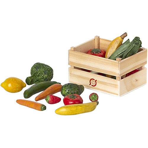maileg poppenhuis kistje met groente en fruit - 4,5 cm | 11-1307-00 US | 1