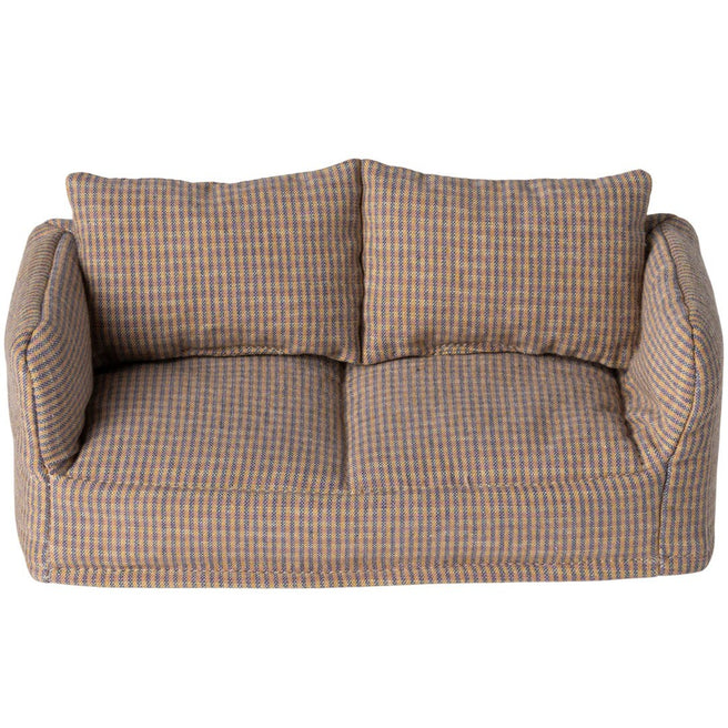 maileg poppenhuis sofa geruit - 7,5 cm | 11-4406-00 | 0