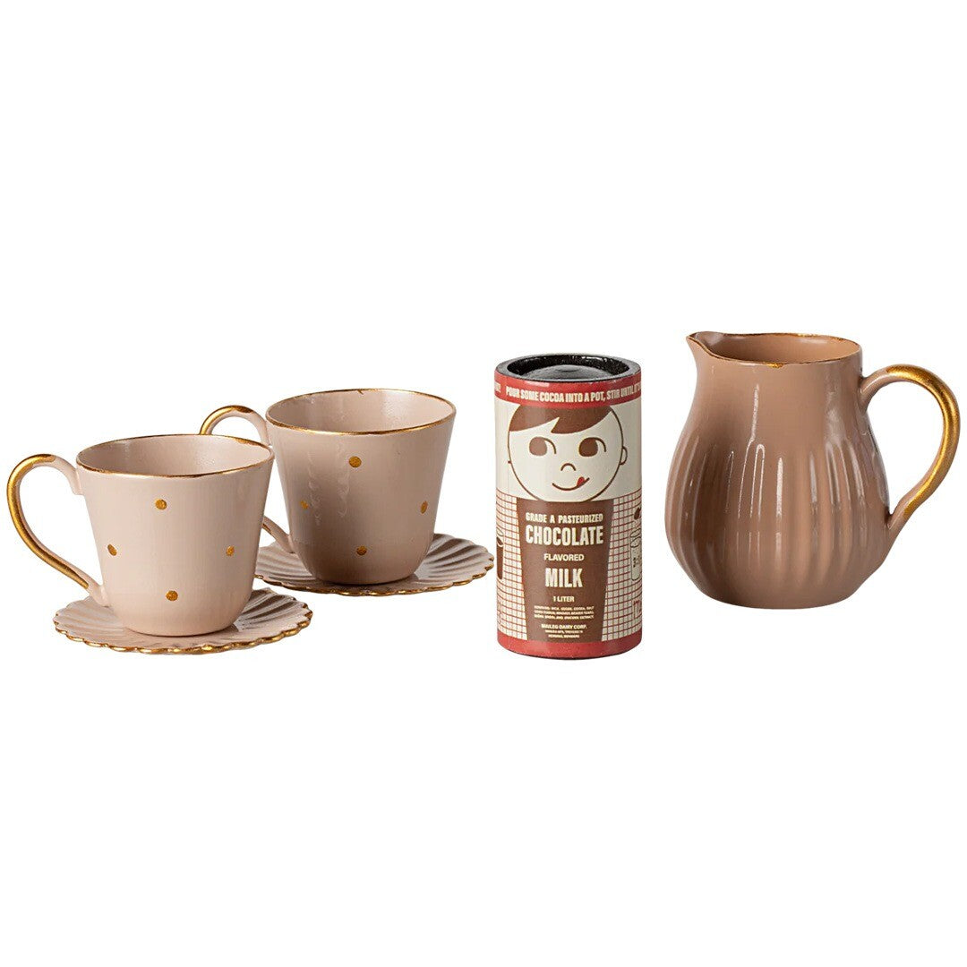 maileg poppenhuis warme chocolademelk set - 4,5 cm | 11-4122-00 | 1