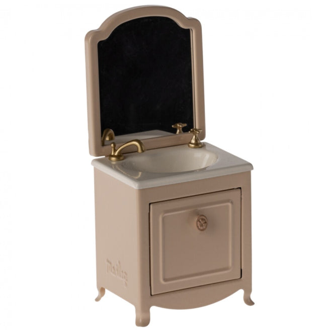 maileg poppenhuis wastafel met spiegel - powder - 15 cm | 11-4115-00 | 0
