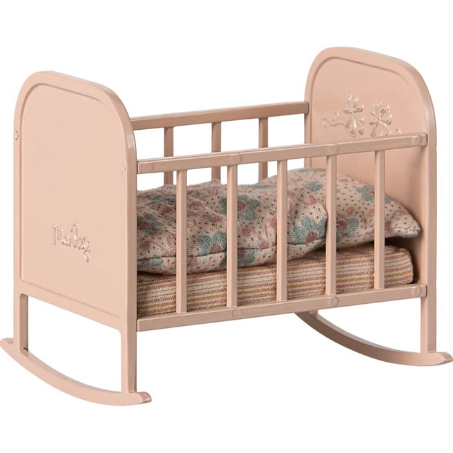 maileg poppenhuis wiegje roze - 9 cm | 11-5104-01 | 0