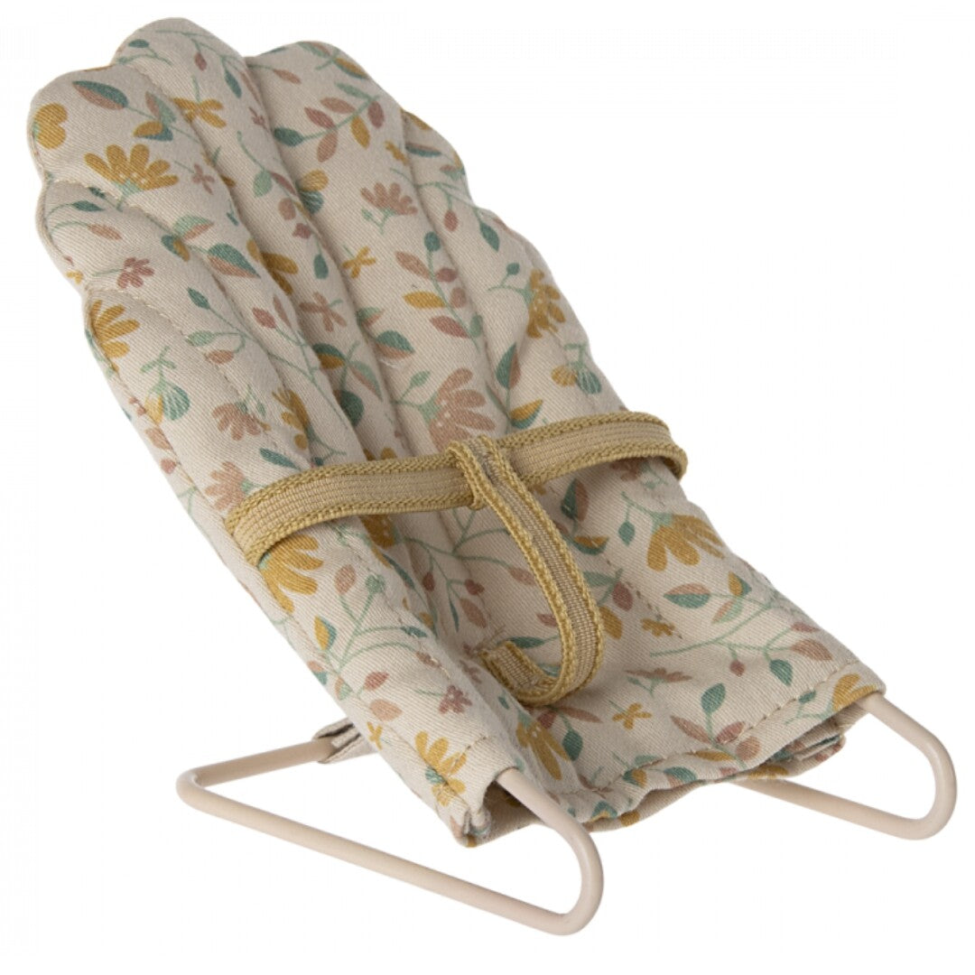 maileg poppenhuis wipstoeltje geschulpt bloemen - micro - 9 cm | 11-4402-00 | 0