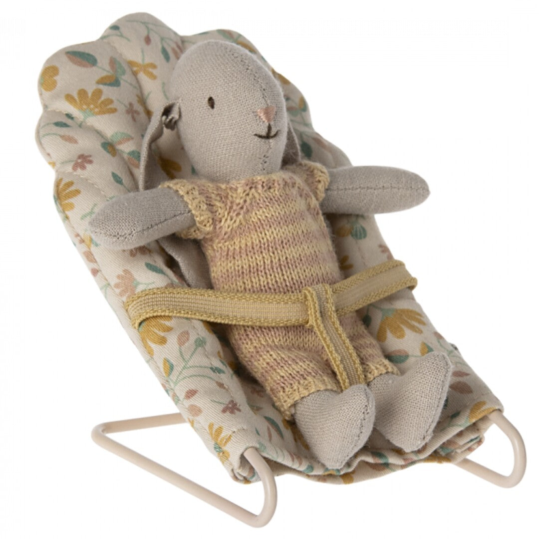 maileg poppenhuis wipstoeltje geschulpt bloemen - micro - 9 cm | 11-4402-00 | 2