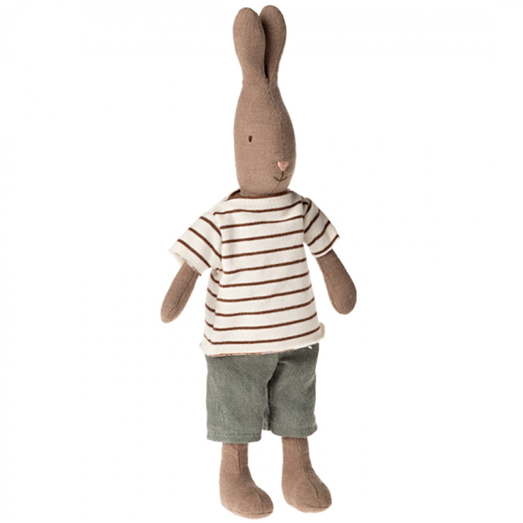 maileg poppenkleding gestreept shirt en korte broek - knuffelkonijn - maat 2 | 16-4220-01 | 1