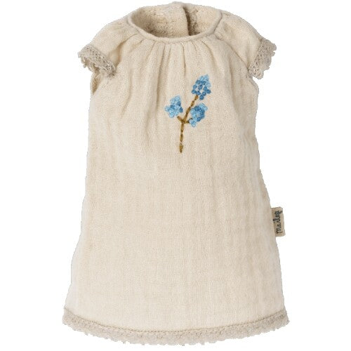 maileg poppenkleding jurk blauwe druifjes - knuffelkonijn - maat 2 | 16-2201-01 | 0