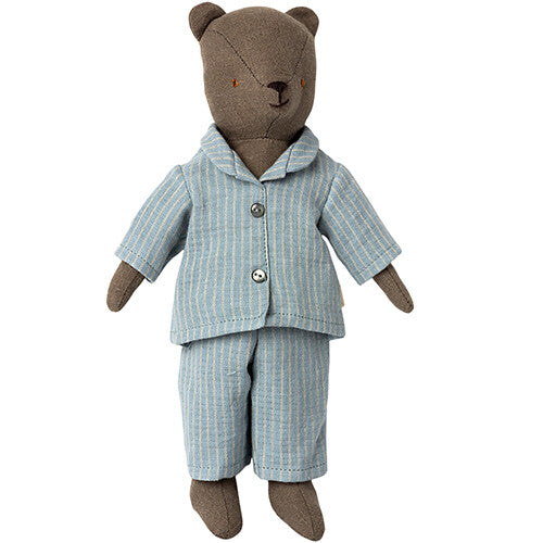 maileg poppenkleding pyjama - blauw - teddy dad | 16-1829-00 | 1