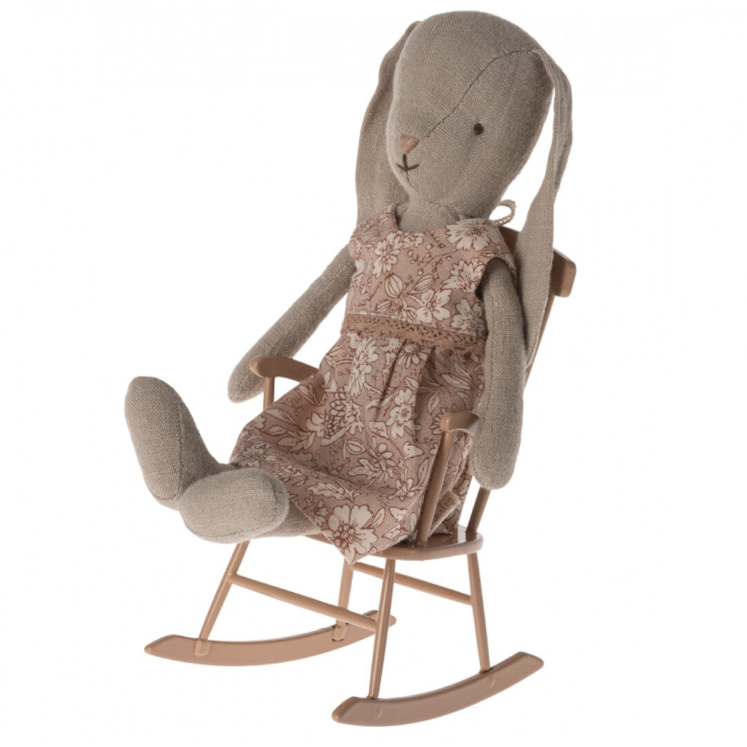 maileg poppenschommelstoel - dark powder - 12 cm | 11-4113-00 | 1