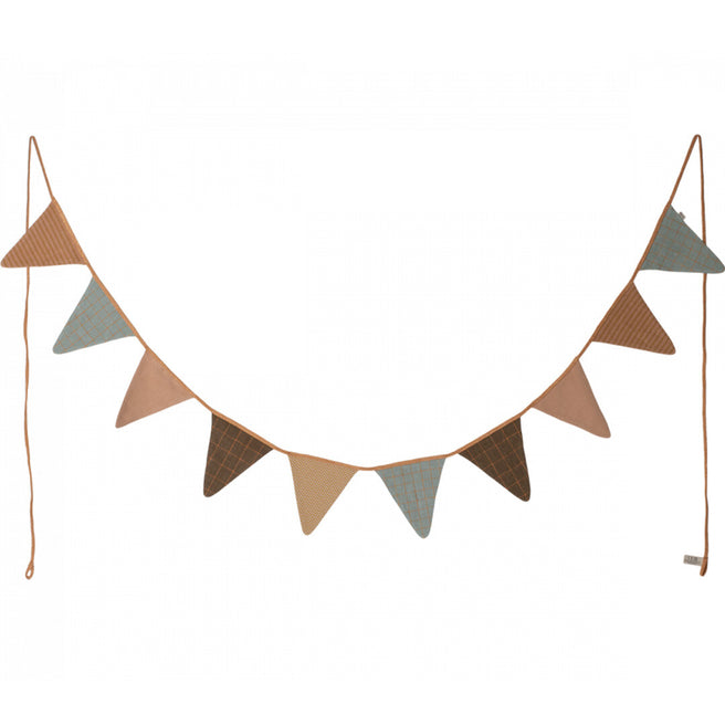 maileg stoffen vlaggenslinger ocher - 280 cm | 19-3541-01 | 0