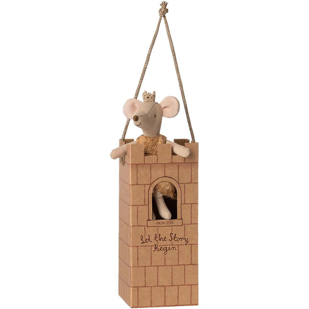 maileg knuffelmuis grote zus prinses - gouden jurk - 13 cm | 17-5209-00 | 3