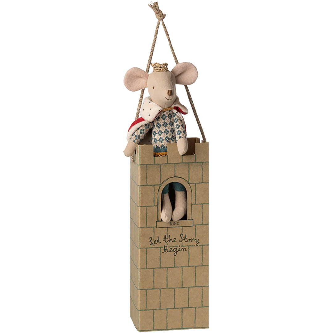 maileg knuffelmuis vader koning - 16 cm | 17-5343-00 | 1