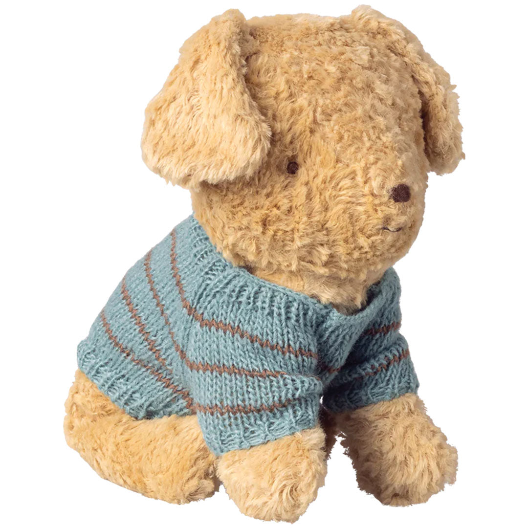 maileg gebreid truitje puppyset - blauwgrijs | 16-6916-01 | 1