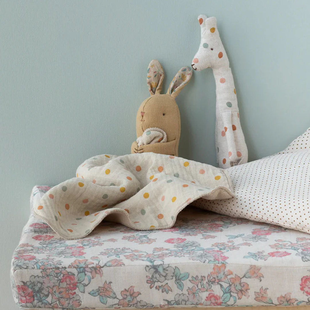 maileg knuffeldoek konijn lullaby friends - cream yellow - 17 cm | 16-6972-01 | 2