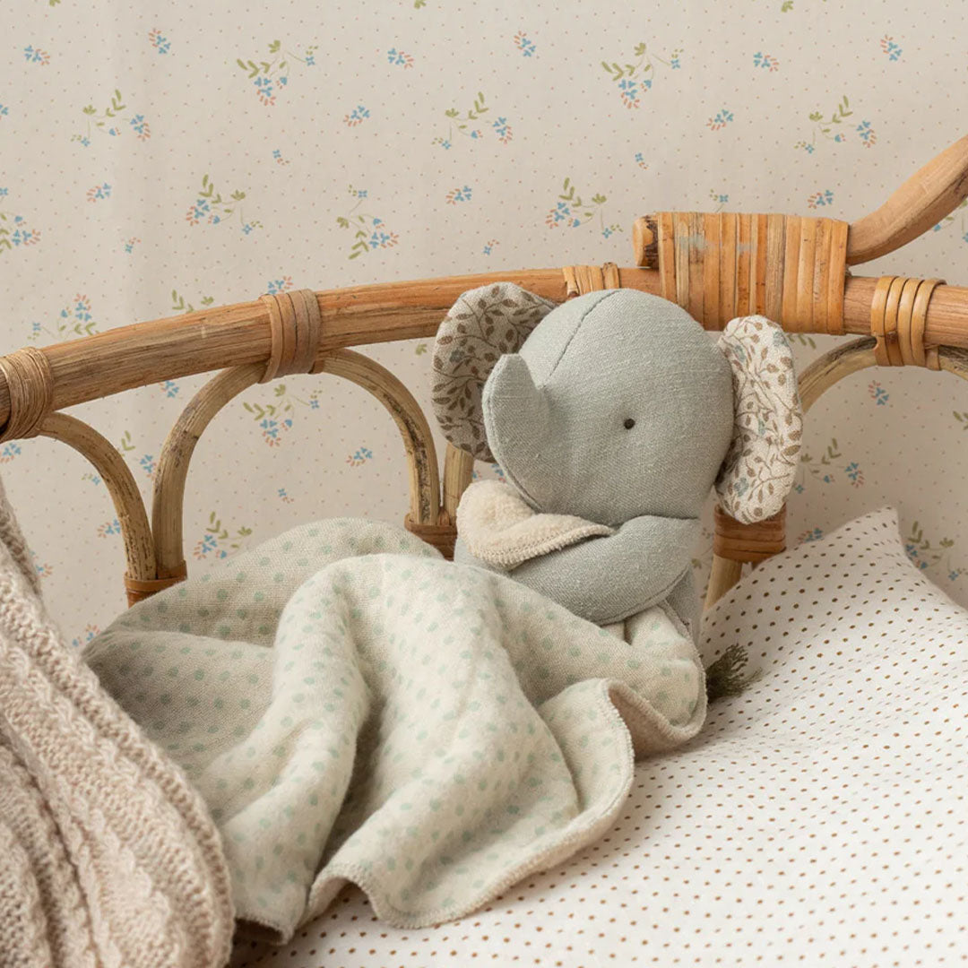 maileg knuffeldoek olifant lullaby friends - iron grey - 15 cm | 16-6971-00 | 2