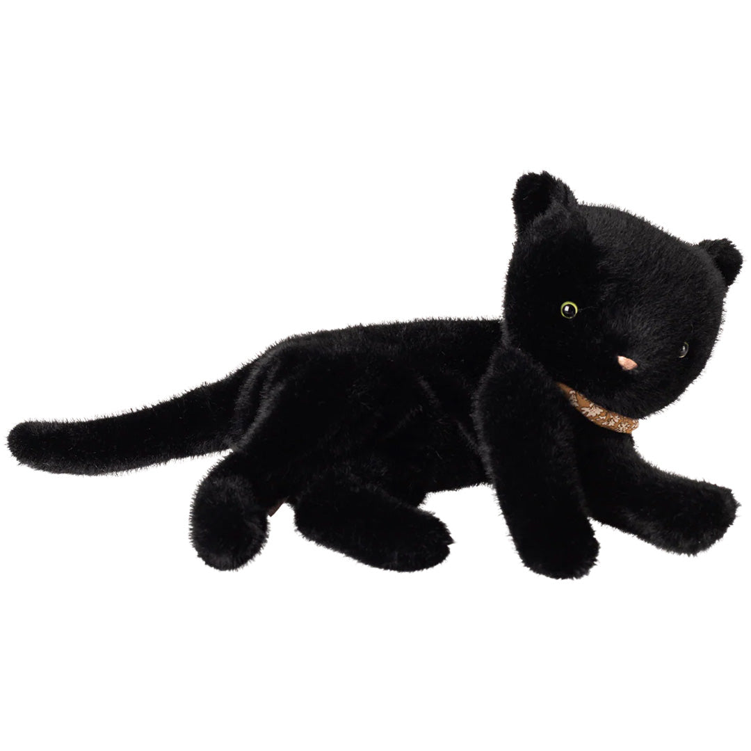 maileg knuffelkat sleeping kitten plush - black - 37 cm | 16-5996-00 | 0