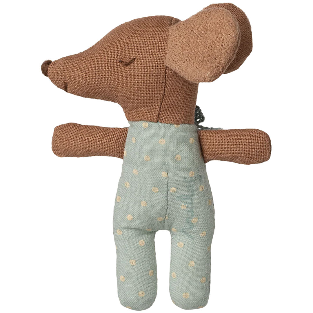 maileg knuffelmuis babymuis in luciferdoosje - blue - 10 cm | 17-5001-00 | 3