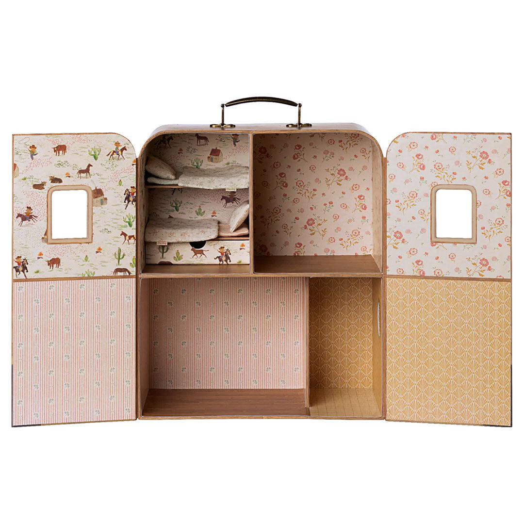 maileg poppenhuis koffer voor kleine broer en zus muis - 34 cm | 11-5205-00 | 1