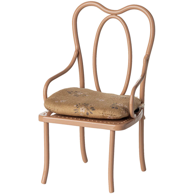maileg chaise vintage maison de poupées – dark powder – 15,5 cm