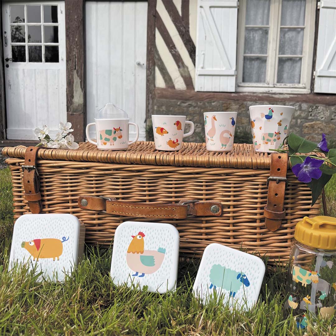 maison petit jour lunchbox set de boerderij - 3st | AF994T | 2