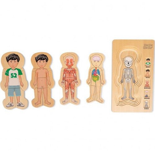 mama memo vijf lagen puzzel lichaam jongen - 4x7 st | 185249 | 0