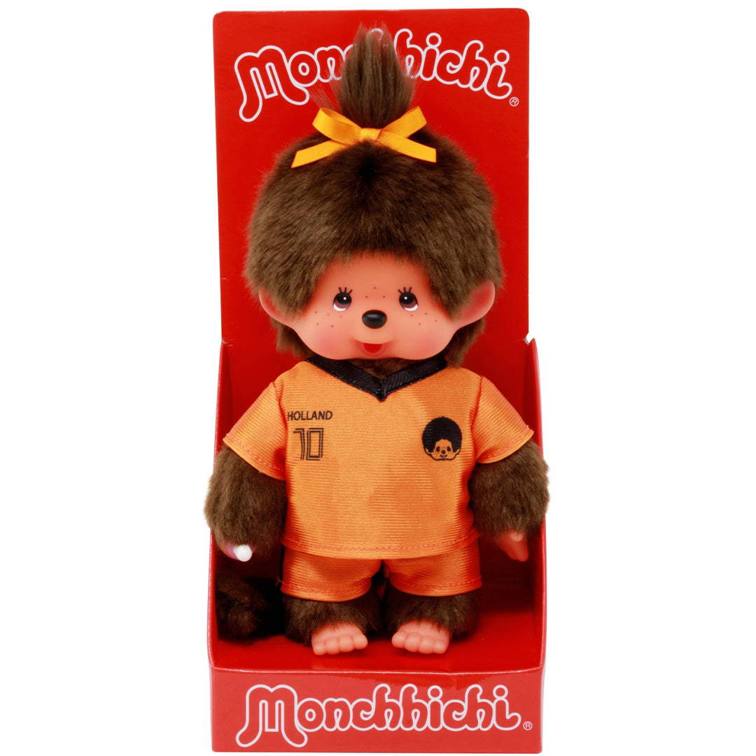 monchhichi pop meisje voetbal holland - 20 cm | MI253890 | 2
