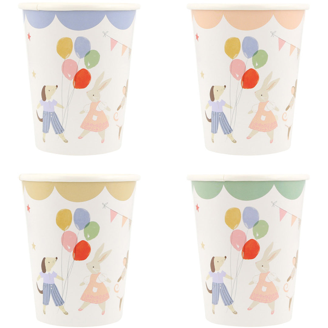 meri meri bekers dierenvrienden - 8st | 286548 | 0
