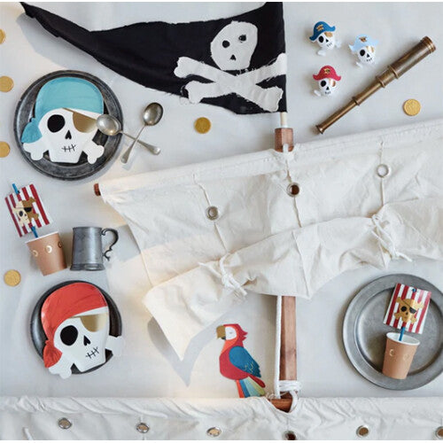 meri meri bekers met rietjes piraten – 8st  | 222048 | 3