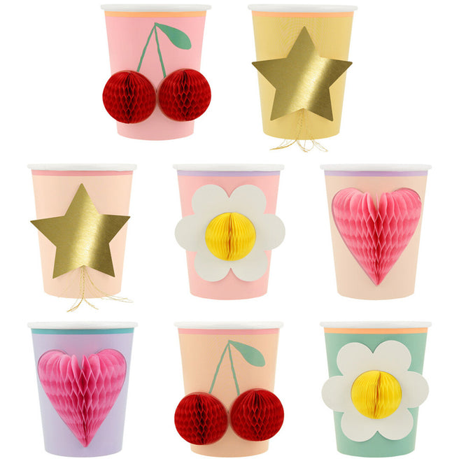 meri meri bekers vrolijke figuurtjes – 8st  | 275513 | 0