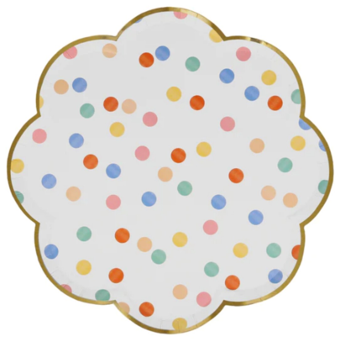 meri meri borden colourful pattern - large - 8st | 267277 | 4