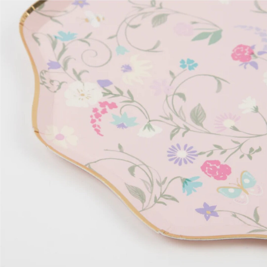 meri meri borden ladurée paris floral - 8st | 223416 | 2