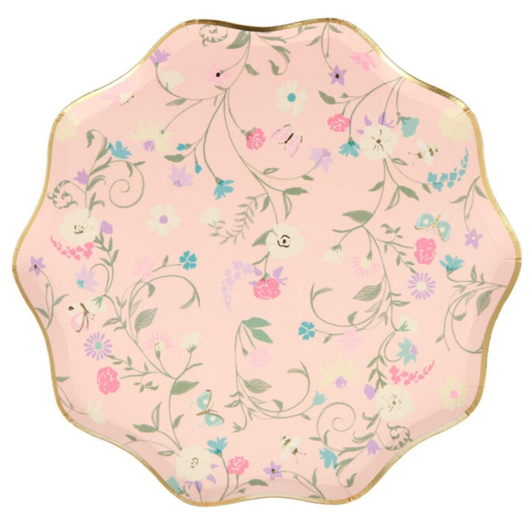 meri meri borden ladurée paris floral - 8st | 223416 | 4