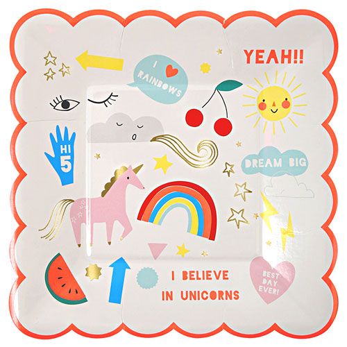 meri meri bordjes eenhoorn small (8st) | 143722 | 0