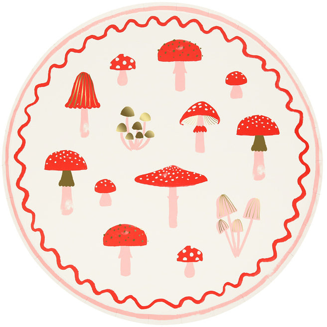 meri meri bordjes paddenstoelen - large - 8st | 280176 | 0