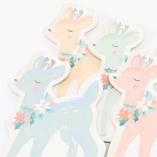 meri meri bordjes pastel hertjes - 8st | 217243 | 2