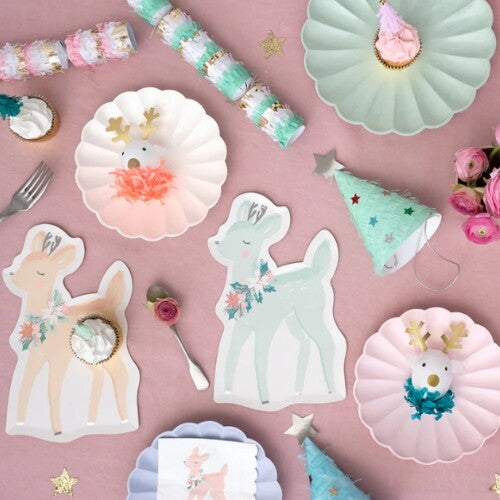 meri meri bordjes pastel hertjes - 8st | 217243 | 3