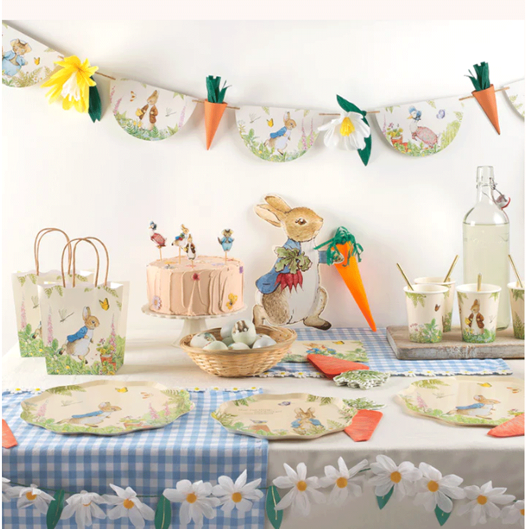 meri meri bordjes pieter konijn in de tuin - klein - 8 st  | 225891 | 1