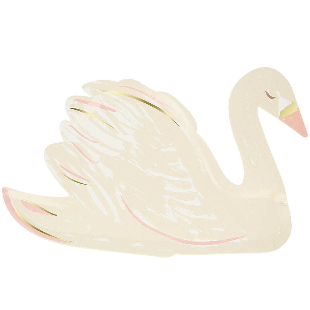 meri meri bordjes witte zwaan - 8st | 275594 | 0