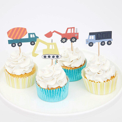 meri meri cupcake set de bouw - 24st | 215056 | 1