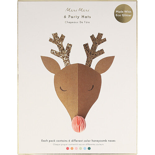 meri meri feesthoedjes rendier - 6st | 224298 | 7