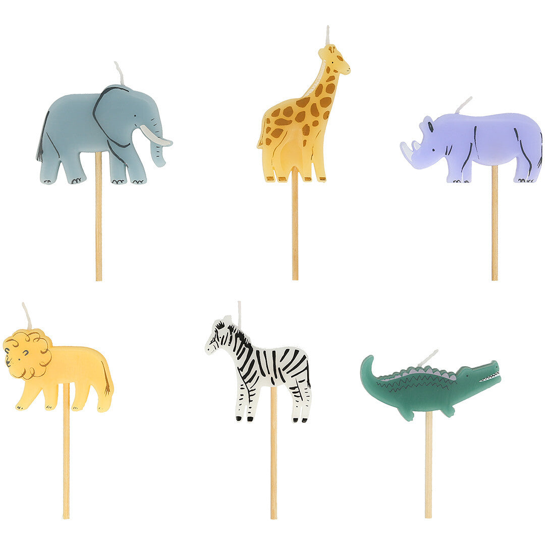 meri meri feestkaarsjes jungledieren - 6st | 267934 | 1