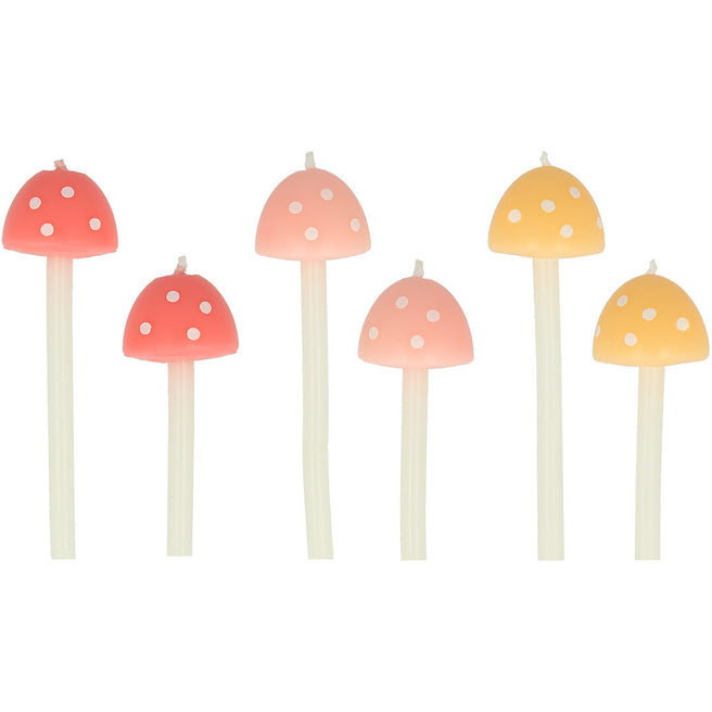 meri meri feestkaarsjes paddenstoelen - 6st | 267466 | 0