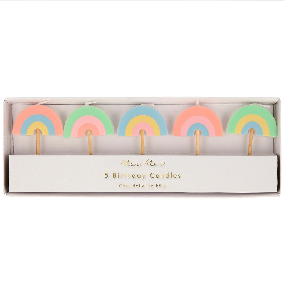 meri meri feestkaarsjes regenboog - 5st | 222894 | 0