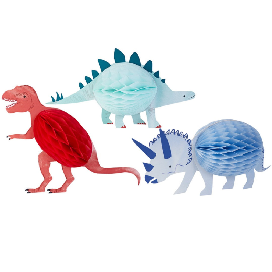 meri meri honingraat versiering dino's - 3st | 221859 | 0