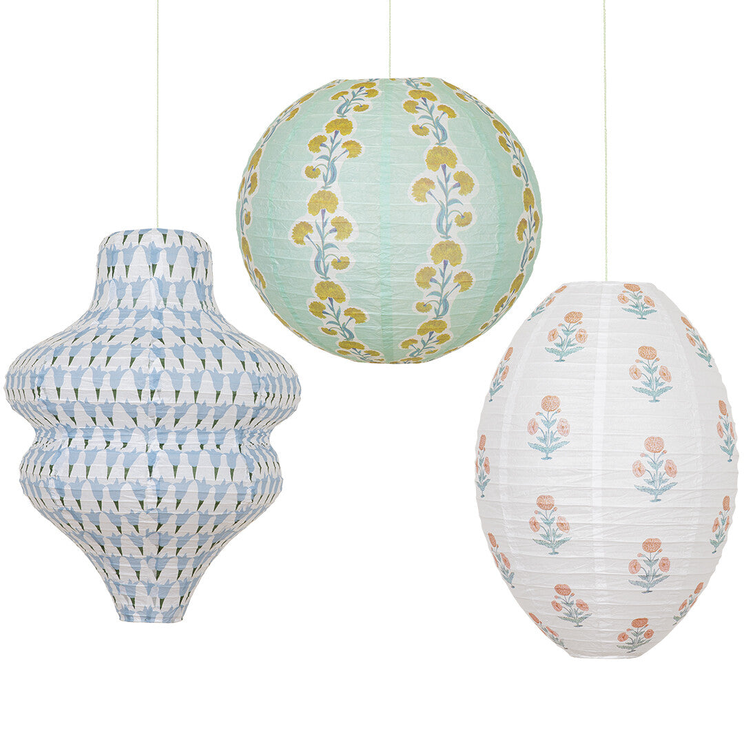 meri meri lampionnen molly mahon blauw - 3st | 275648 | 0