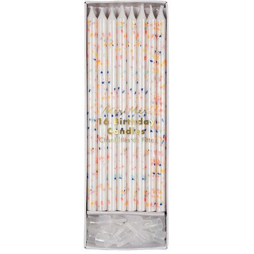meri meri lange feestkaarsjes confetti (16st) | 168202 | 0