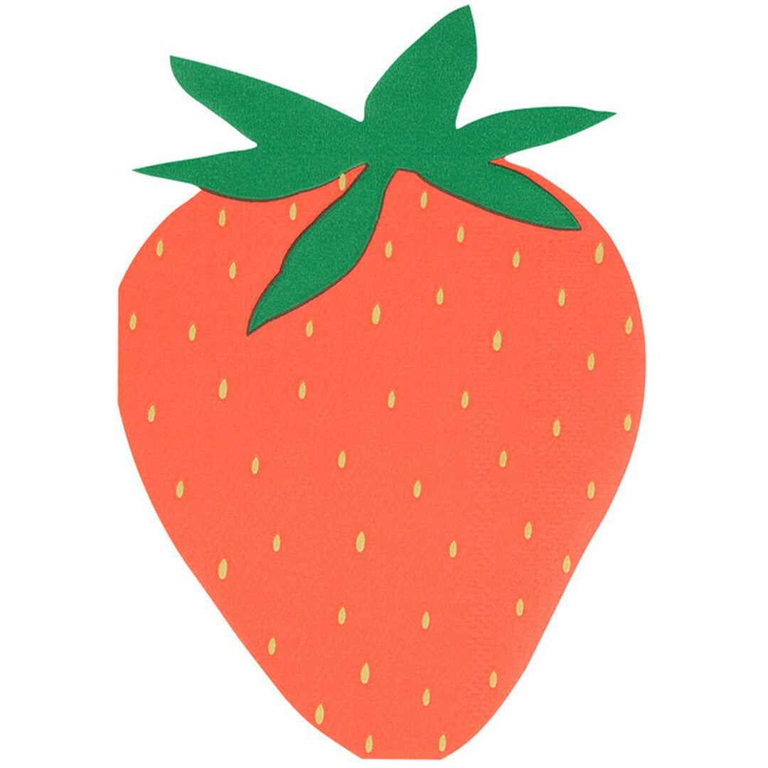 meri meri servetten aardbei - 16st  | 275018 | 0