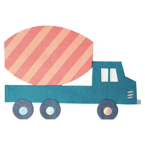 meri meri servetten betontruck – 16st | 215065 | 0