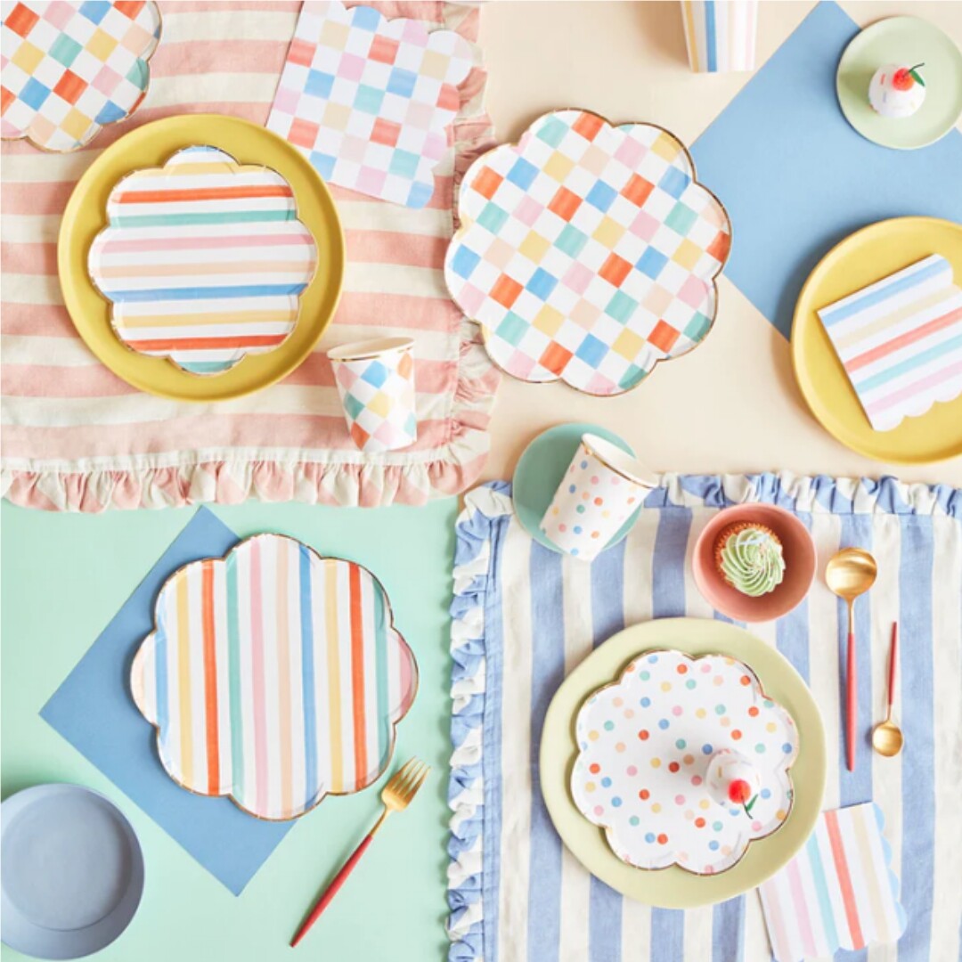 meri meri servetten colourful pattern - small - 16st | 267304 | 4