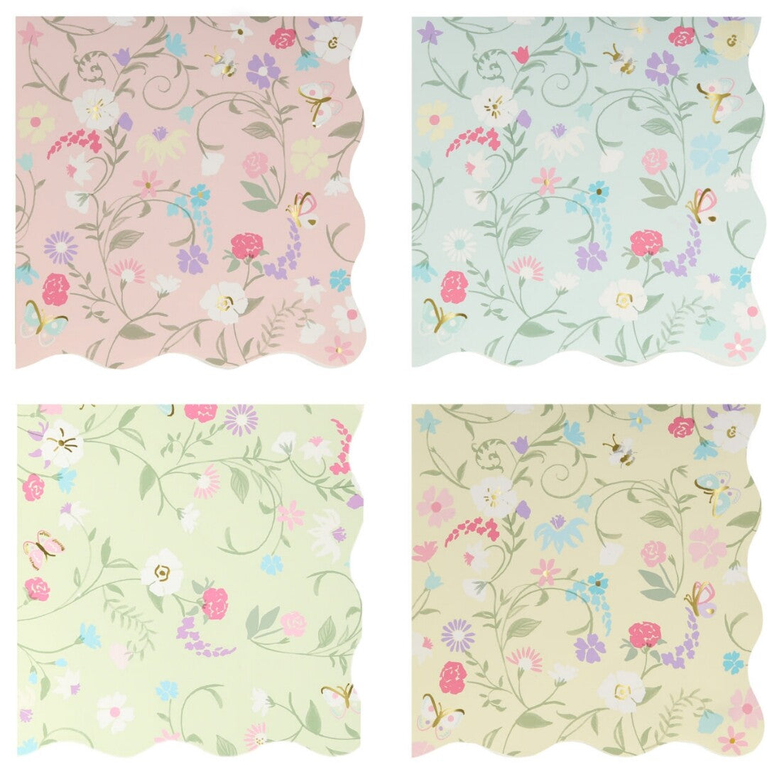 meri meri servetten ladurée paris floral - small - 16st | 225828 | 0